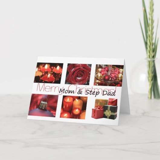 Mam en pap Merry-kerstkaart Feestdagen Kaart (Voorkant)