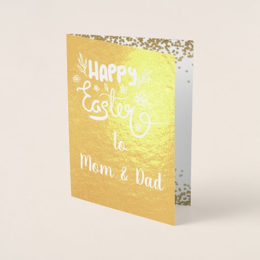Mam en pap Pasen FOLIE Folie Kaarten (Voorkant)