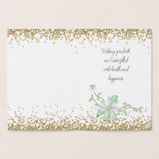 Mam en pap Pasen FOLIE Kaarten (Binnen)