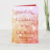 Mam en pap Ruby Jubileum Wenskaart. Kaart (Voorkant)