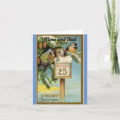 Mam En Pap Vakantie Kerstmis Kaart (Voorkant)