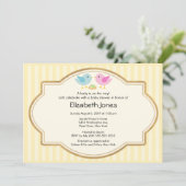 Mam en pap Vogel en Baby Vogel Baby shower Kaart (Staand voorkant)