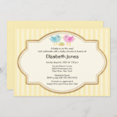 Mam en pap Vogel en Baby Vogel Baby shower Kaart (Voorkant / Achterkant)