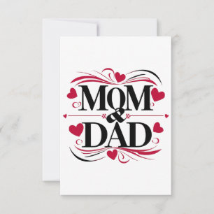 Mam en papa beste ouders iedereen bedankkaart