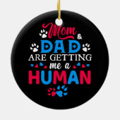 Mam en papa halen me een grappige kat. keramisch ornament (Achterkant)