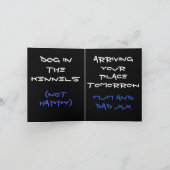 Mam en papa komen! Humoristisch Wenskaart Kaart (Binnen)