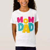 Mam en papa Typografie T-shirt (Voorkant)