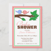 Mam en papa vogels - Babyschoenen Kaart (Voorkant)