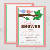 Mam en papa vogels - Babyschoenen Kaart (Voorkant / Achterkant)