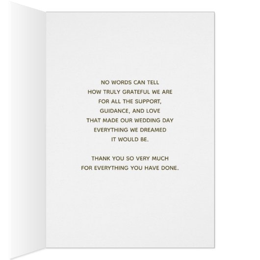 Mam en papa Wedding Hartelijk dank (Binnen (Rechts))
