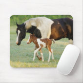 Mam en pasgeboren verf filly muismat (Met muis)