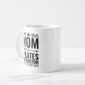 Mam En Pilates Instructeur Grappig Koffiemok (Voorkant links)