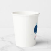 Mam en Roze Baby Whales Paper Cup Papieren Bekers (Rechts)