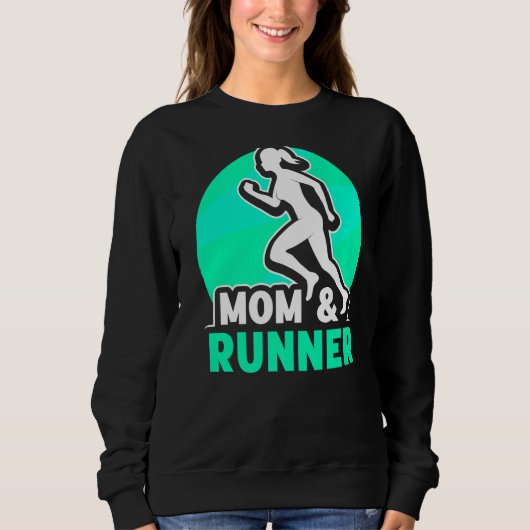 Mam En Runner Running Jogging Moeder Mama M Trui (Voorkant)