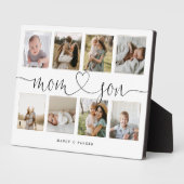 Mam- en Son Heart Script | Fotoraster collage Fotoplaat (Zijkant)