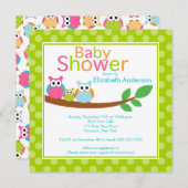 Mam en vader Eigenaars van Baby Owl Neutraal Baby  Kaart (Voorkant / Achterkant)