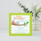 Mam en vader Eigenaars van Baby Owl Neutraal Baby  Kaart (Staand voorkant)