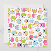 Mam en vader Eigenaars van Baby Owl Neutraal Baby  Kaart (Achterkant)