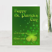 Mam en vader, Happy St Patrick's day card Kaart (Voorkant)