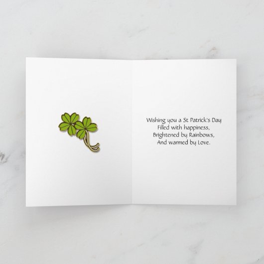 Mam en vader, Happy St Patrick's day card Kaart (Binnen)