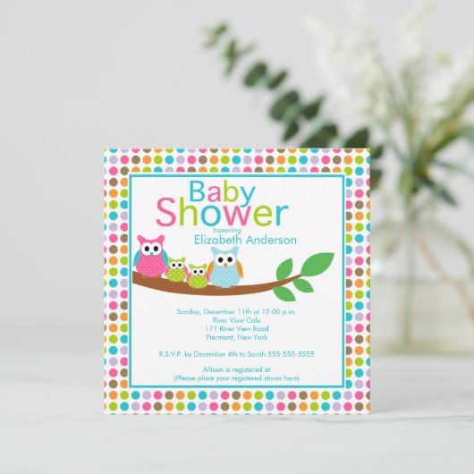 Mam en vader hebben twee Baby showers Kaart (Staand voorkant)