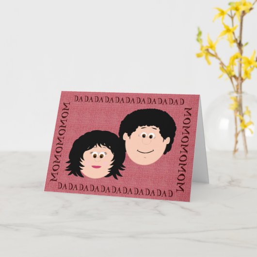 Mam en vader kaart (Gele Bloem)