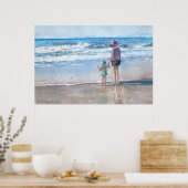 Mam en Waterverf van de Kindgolf Poster (Keuken)