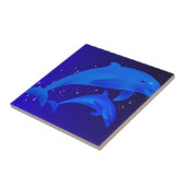 Mam- en zoondolfijnen tegeltje (Zijkant)