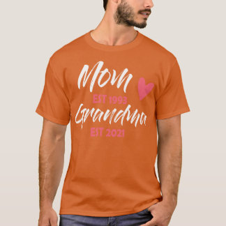 Mam Est 1993 Grandma Est 2021 Moederdag Gift T-shirt