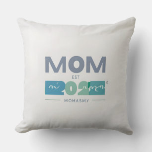 Mam Est. 2025: Minimalistische Nieuwe Mama Keepsak Kussen
