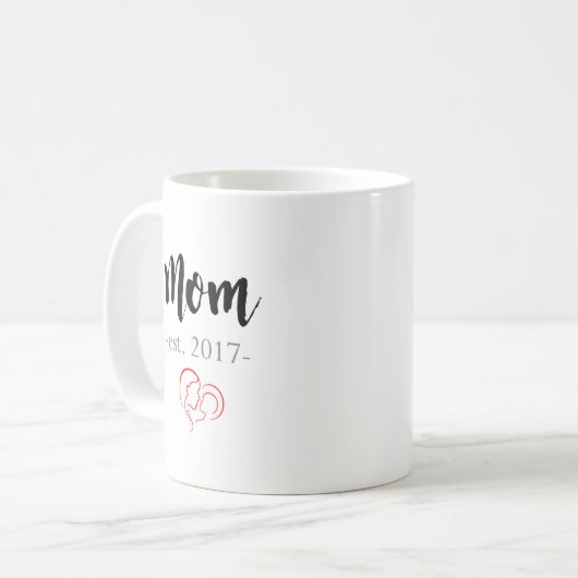 Mam Est. mok koffie 2017 - Nieuwe moedercadeau (Voorkant links)