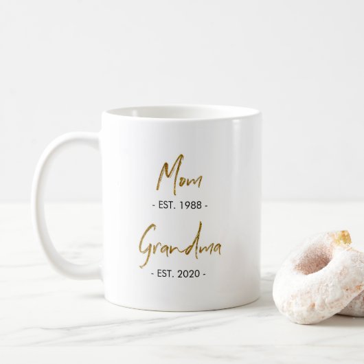 Mam Est. naar oma Est. KoffieMok (Met donut)