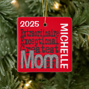 Mam Extraordinaire CUSTOM Keramisch Ornament