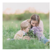 Mam Familie Foto Collage Pink Heart Modern Kubus (Voorkant)