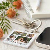 Mam Familie Foto Collage Speciaal Bericht Keepomwi Sleutelhanger (Voorkant Rechts)