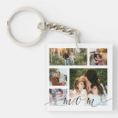 Mam Familie Foto Collage Speciaal Bericht Keepomwi Sleutelhanger (Voorkant)