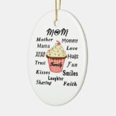 Mam Family Cupcake Keramisch Ornament (Links)