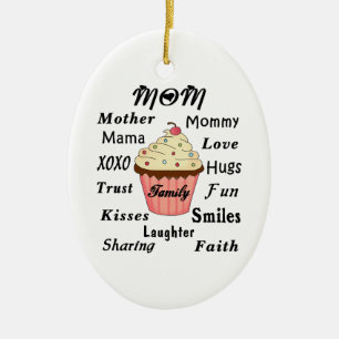 Mam Family Cupcake Keramisch Ornament