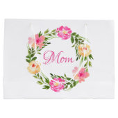 Mam Feminine Floral Persoonlijke Waterverf Groot Cadeauzakje (Achterkant)