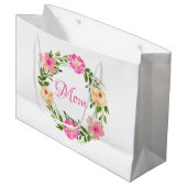 Mam Feminine Floral Persoonlijke Waterverf Groot Cadeauzakje (Voorkant Gekanteld)