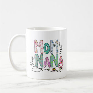 Mam First Now Nana Cute Pastel Colors Gift Nana Koffiemok