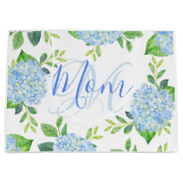 Mam Floral Blue Hydrangea Waterverf Modern Groot Cadeauzakje