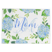 Mam Floral Blue Hydrangea Waterverf Modern Groot Cadeauzakje (Achterkant)