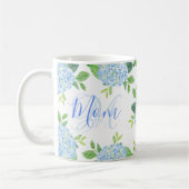 Mam Floral Blue Hydrangea Waterverf Modern Koffiemok (Links)