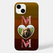 Mam Floral hartfoto van de hondenaardtonen Case-Mate iPhone Case (Achterkant)