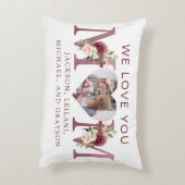 Mam Floral Heart Foto botanisch Accent Kussen (Achterkant (Verticaal))