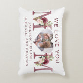 Mam Floral Heart Foto botanisch Accent Kussen (Voorkant(Verticaal))