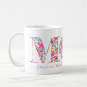 Mam Floral letters als mama bloemen is Koffiemok (Links)