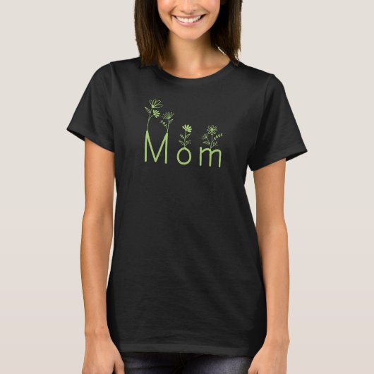 Mam Flower, Moederdag T-shirt (Voorkant)
