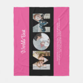 Mam Foto Collage Cutout Moederdag Verjaardag Fleece Deken (Voorkant)